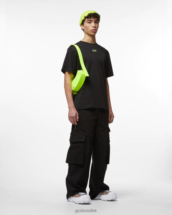 Men GCDS Eco Logo Regular T-Shirt Lime 0FVX108