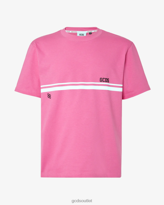 Men GCDS Low Logo Band Regular T-Shirt Fuchsia 0FVX93