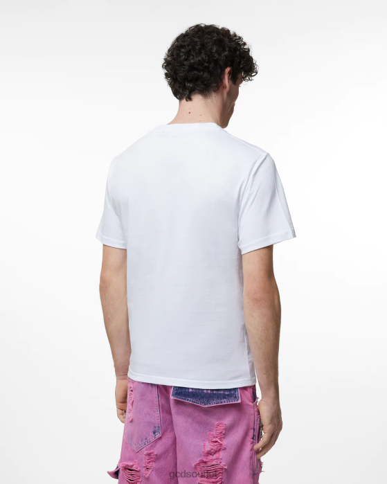 Men GCDS Patrick Star Embroidered Loose Tee White 0FVX88