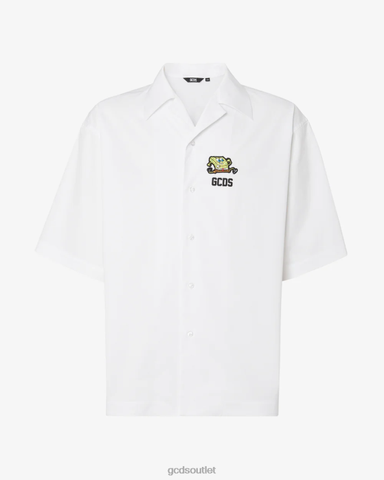 Men GCDS Spongebob Basic Shirt White 0FVX87