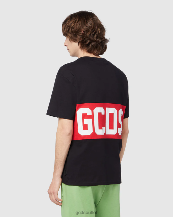 Men GCDS logo band regular t-shirt Black 0FVX310