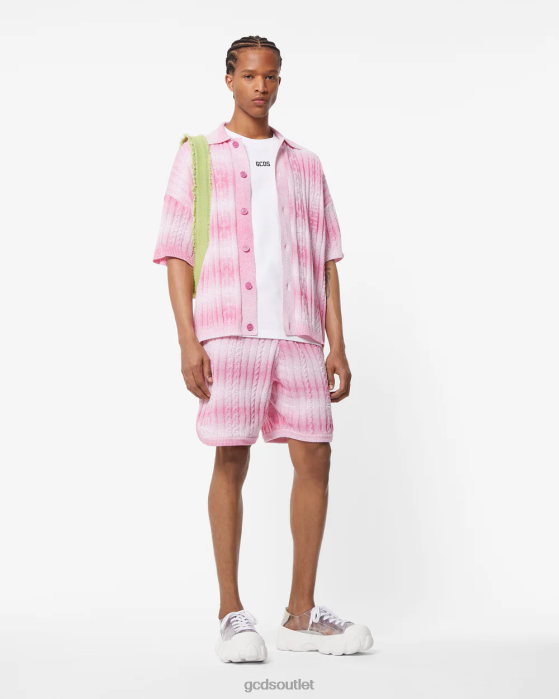 Men GCDS Braids Degrade Shorts Fuchsia 0FVX114