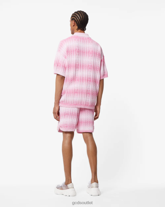 Men GCDS Braids Degrade Shorts Fuchsia 0FVX114