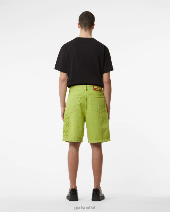 Men GCDS Bucket Bleached Bermuda Lime 0FVX135