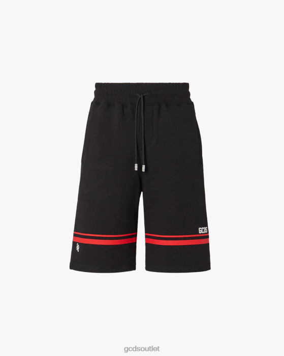 Men GCDS Low Logo Band Bermuda Black 0FVX139