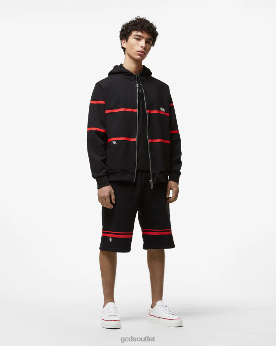 Men GCDS Low Logo Band Bermuda Black 0FVX139