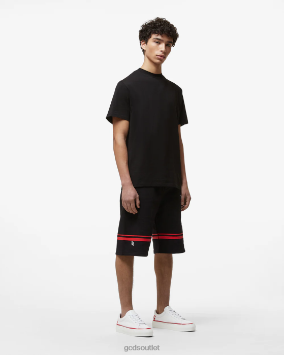 Men GCDS Low Logo Band Bermuda Black 0FVX139