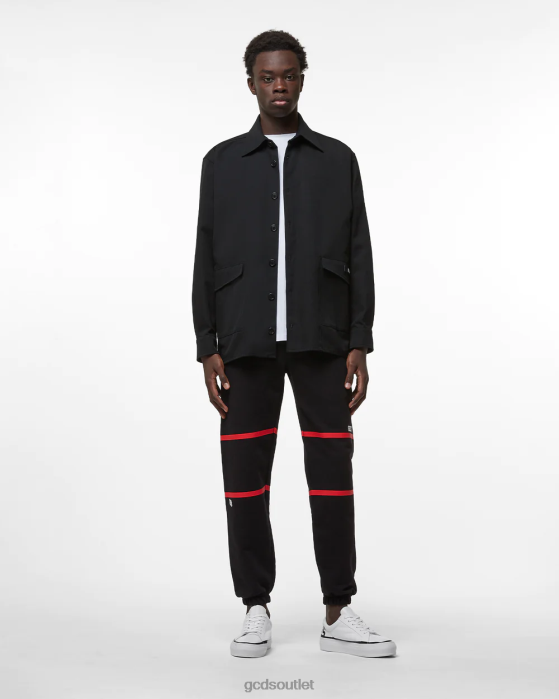 Men GCDS Low Logo Band Sweatpants Black 0FVX130