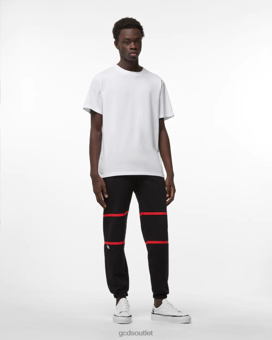 Men GCDS Low Logo Band Sweatpants Black 0FVX130