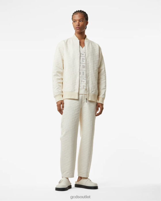 Men GCDS Monogram Ultrawide Trousers Off White 0FVX123