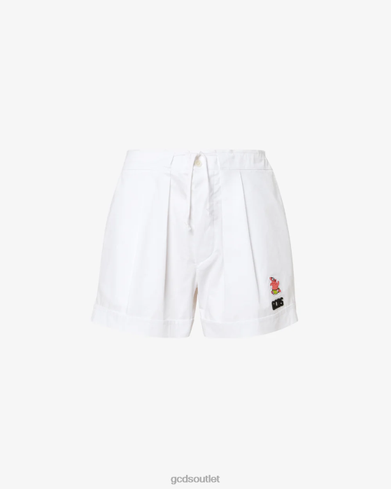 Men GCDS Patrick Basic Shorts White 0FVX121