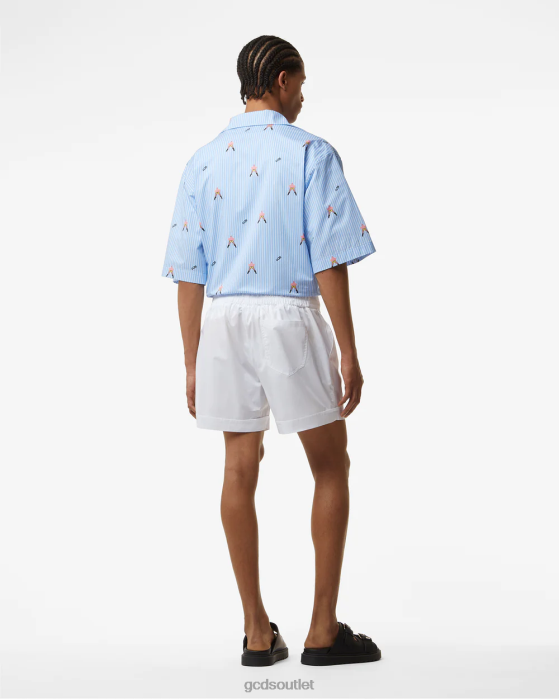 Men GCDS Patrick Basic Shorts White 0FVX121