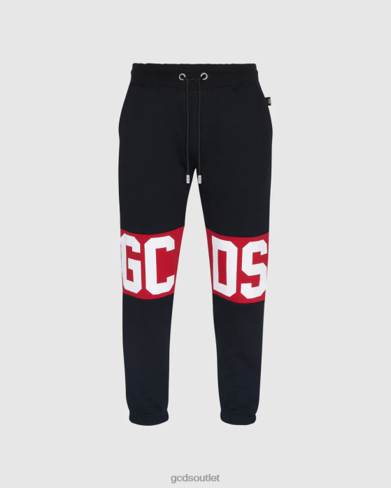 Men GCDS logo band regular sweatbottoms Black 0FVX143