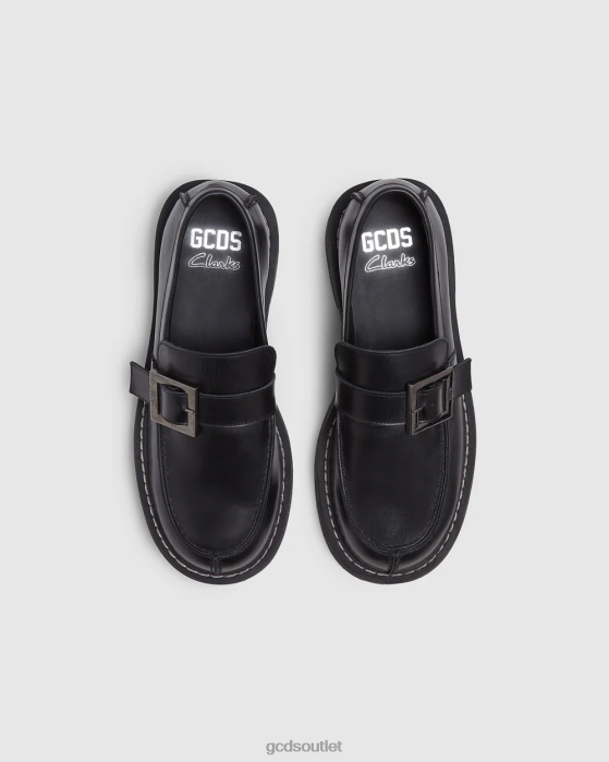 Men GCDS x Clarks leather loafers Black 0FVX178