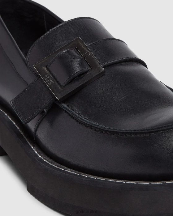 Men GCDS x Clarks leather loafers Black 0FVX178