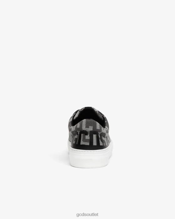 Men GCDS Jacquard Monogram Sneakers Black 0FVX162