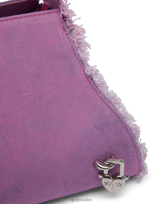 Women GCDS Comma Denim Medium Bag Pink 0FVX518
