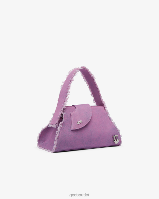 Women GCDS Comma Denim Medium Bag Pink 0FVX518