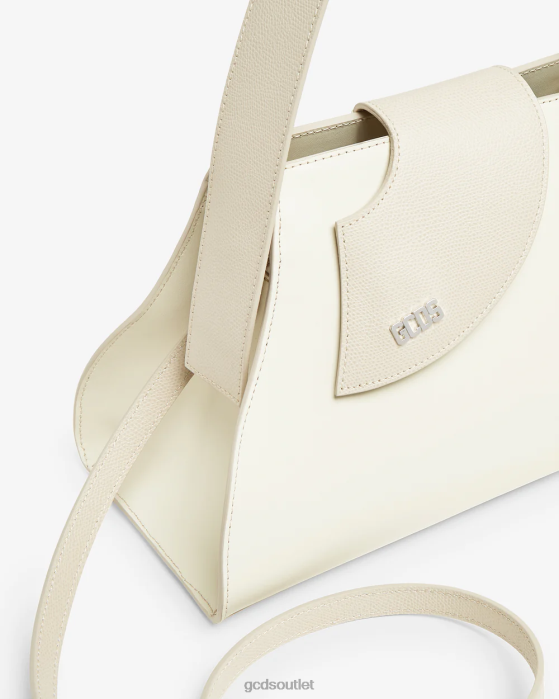 Women GCDS Comma Medium Handbag Off White 0FVX522
