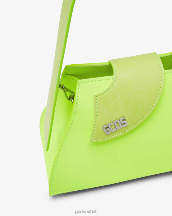Women GCDS Comma Small Handbag Yellow fluo 0FVX538