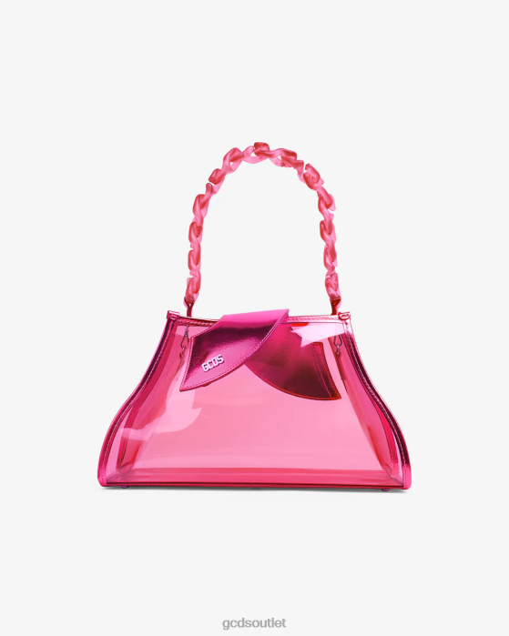 Women GCDS Comma Transpallic Medium Bag Fuchsia 0FVX529