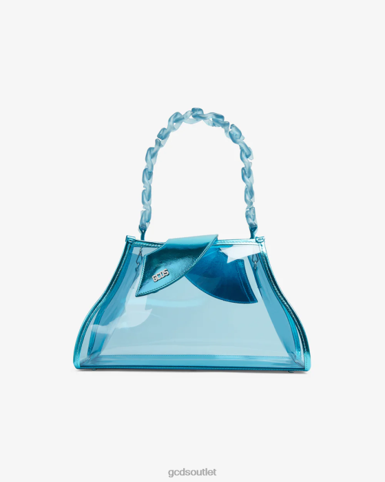 Women GCDS Comma Transpallic Medium Bag Light Blue 0FVX528