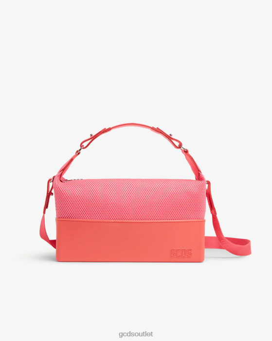 Women GCDS Matilda Mesh Medium Bag Pink fluo 0FVX537