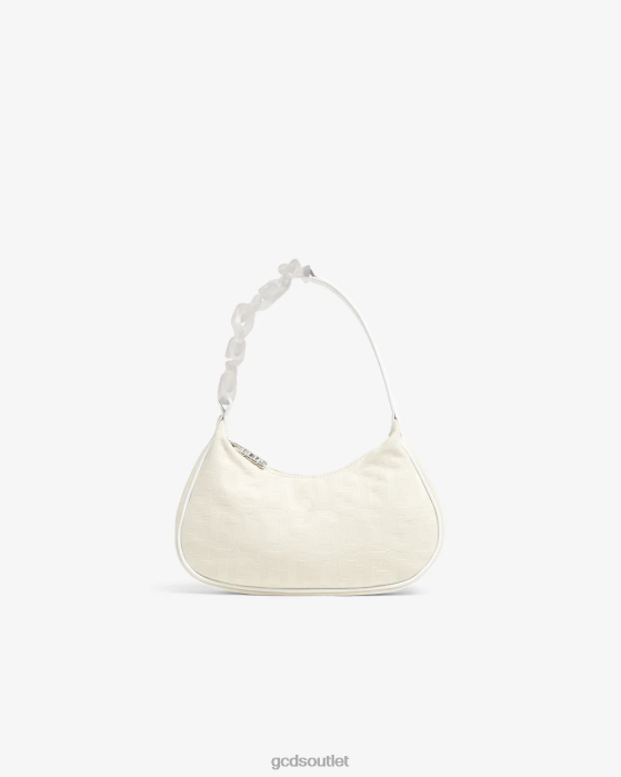Women GCDS Monogram Hobo Bag Off White 0FVX534