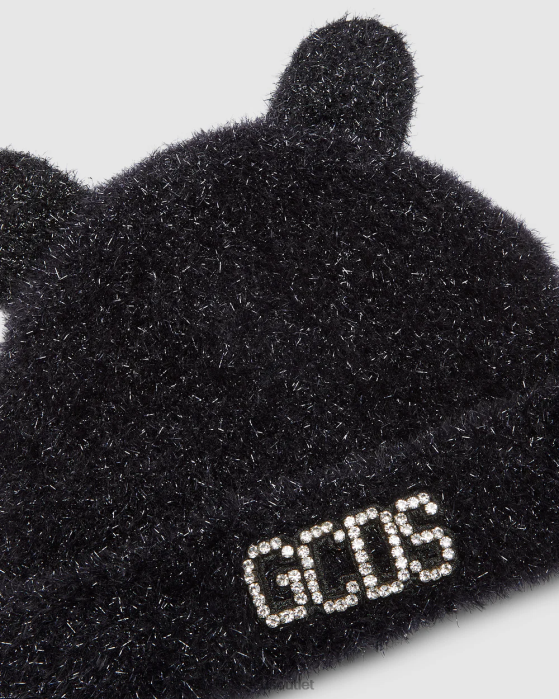 Women GCDS Teddy ear beanie Black 0FVX544