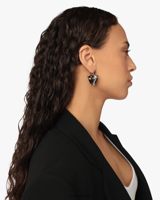 Women GCDS Heartbreaker earrings Silver 0FVX548