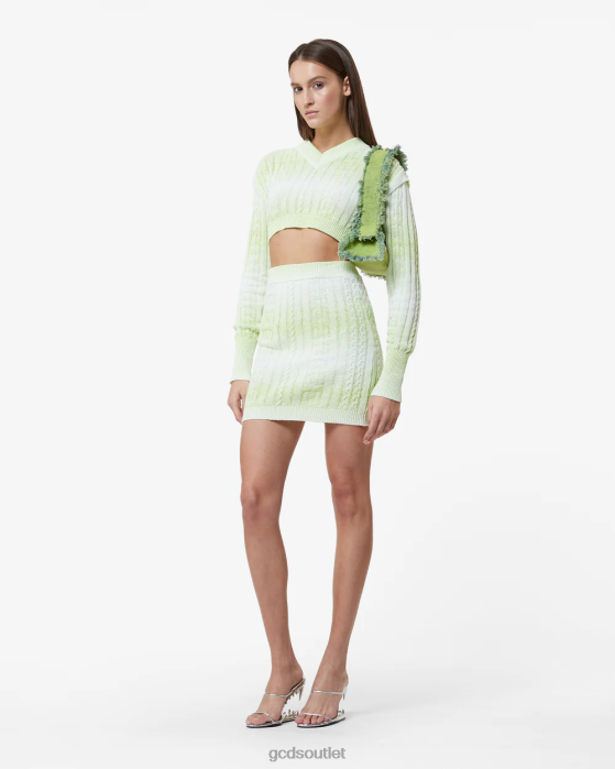 Women GCDS Braids Mini Skirt Lime 0FVX425