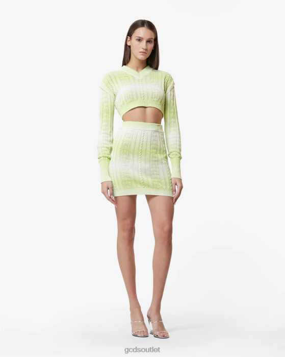 Women GCDS Braids Mini Skirt Lime 0FVX425
