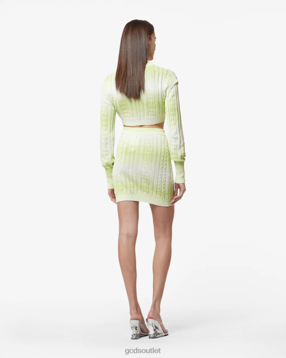 Women GCDS Braids Mini Skirt Lime 0FVX425