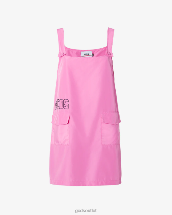 Women GCDS Heart Nylon Pockets Dress Fuchsia 0FVX434