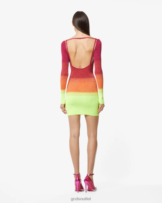 Women GCDS Lurex Degrade Mini Dress Fuchsia 0FVX415