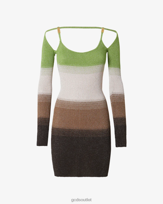 Women GCDS Lurex Degrade Mini Dress Military Green 0FVX414