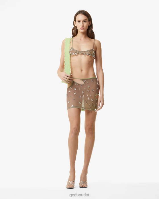 Women GCDS Sita Drops Skirt Military Green 0FVX424