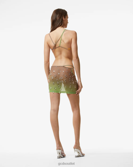 Women GCDS Sita Drops Skirt Military Green 0FVX424