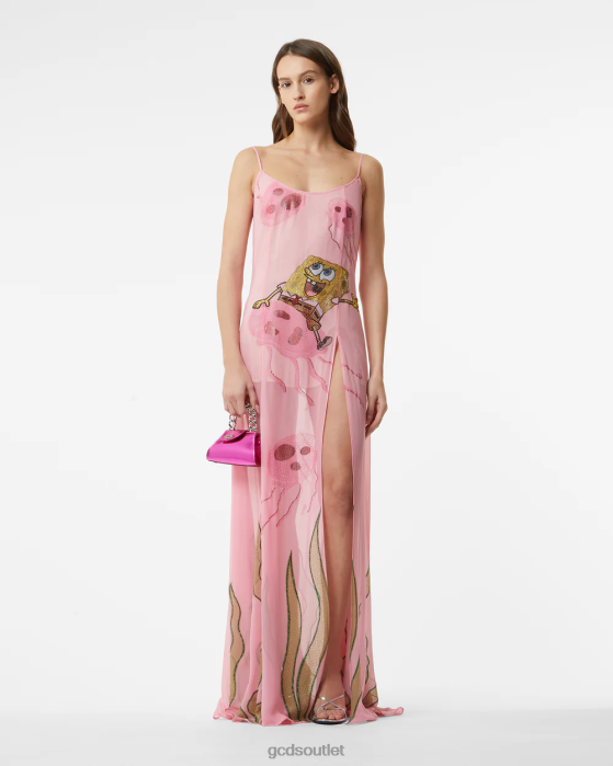 Women GCDS Spongebob Embroidered Gown Pink 0FVX406