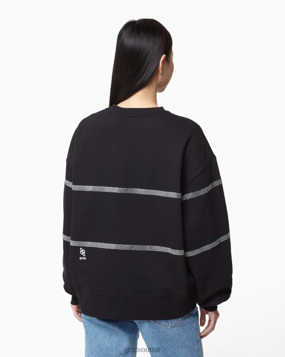 Women GCDS Bling Crewneck Black 0FVX343