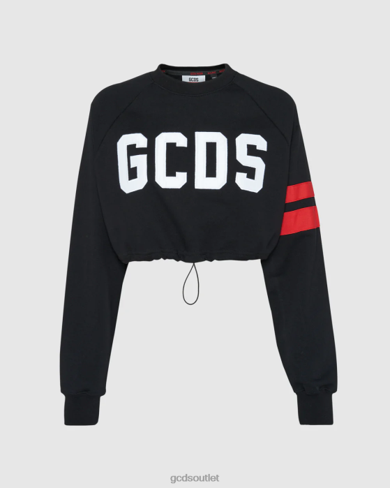Women GCDS logo crop crewneck Black 0FVX561