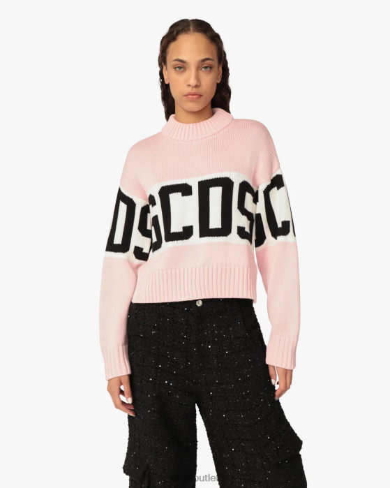 Women GCDS logo band boxy sweater Pink 0FVX338
