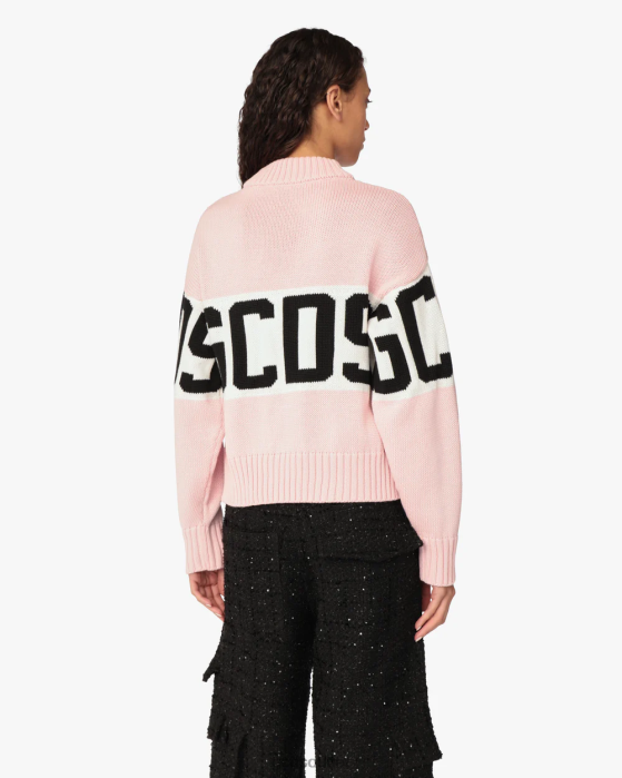 Women GCDS logo band boxy sweater Pink 0FVX338