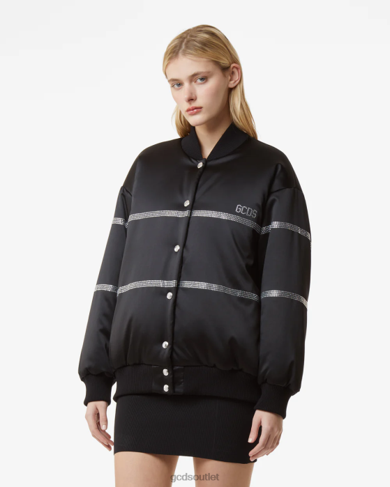 Women GCDS Bling Bomber Black 0FVX312