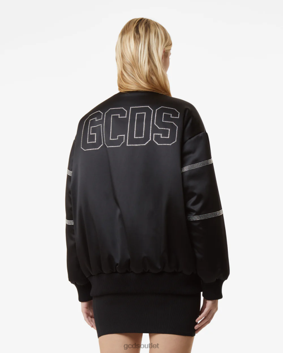 Women GCDS Bling Bomber Black 0FVX312