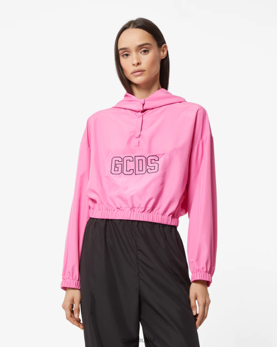 Women GCDS Heart Cropped Anorak Fuchsia 0FVX322