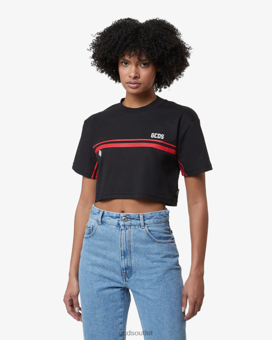 Women GCDS Bliss Crop Top Black 0FVX366