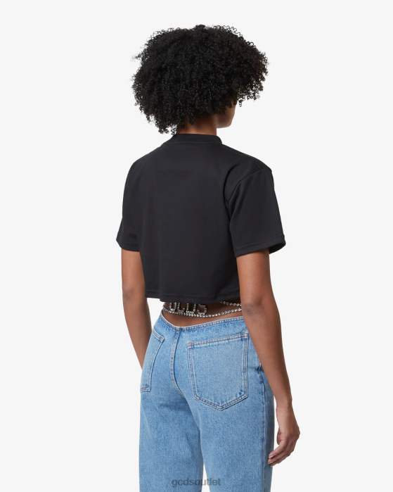 Women GCDS Bliss Crop Top Black 0FVX366