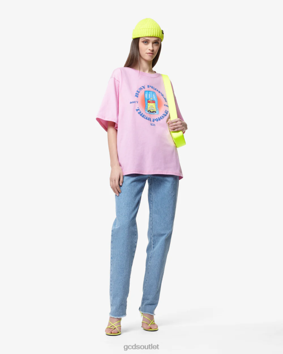 Women GCDS Spongebob Busy People T-shirt Pink 0FVX360