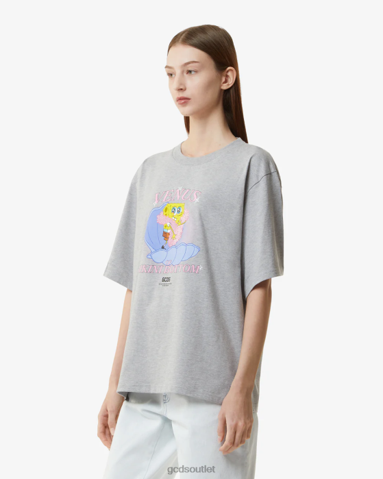 Women GCDS Spongebob Venus T-shirt Grey 0FVX361